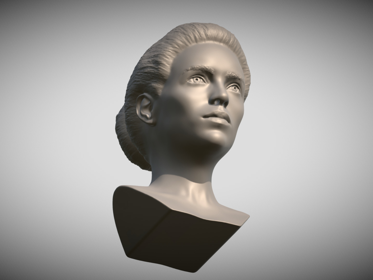 Attractive woman bust 3D printing ready 3 3D print model_14