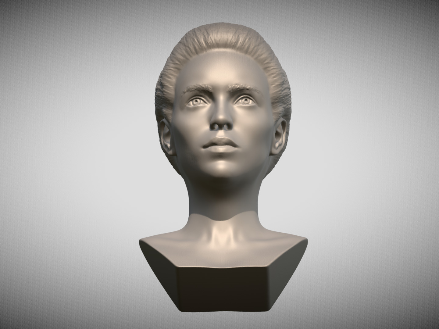 Attractive woman bust 3D printing ready 3 3D print model_15