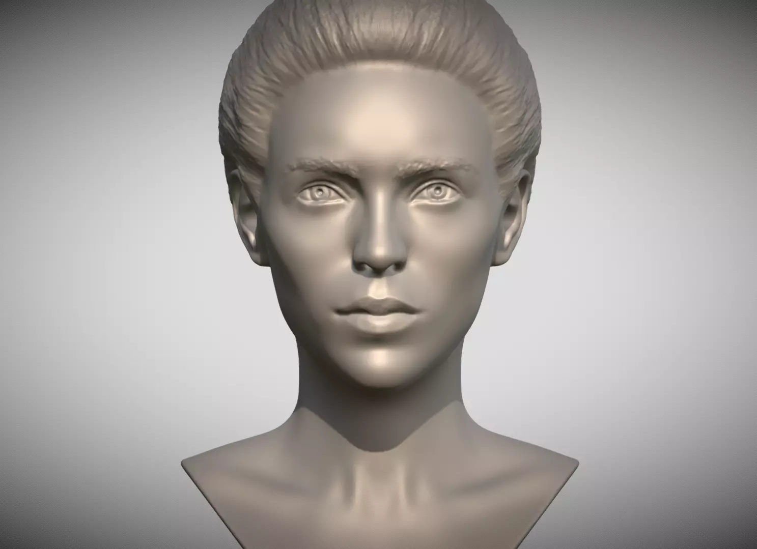 Attractive woman bust 3D printing ready 3 3D print model_0