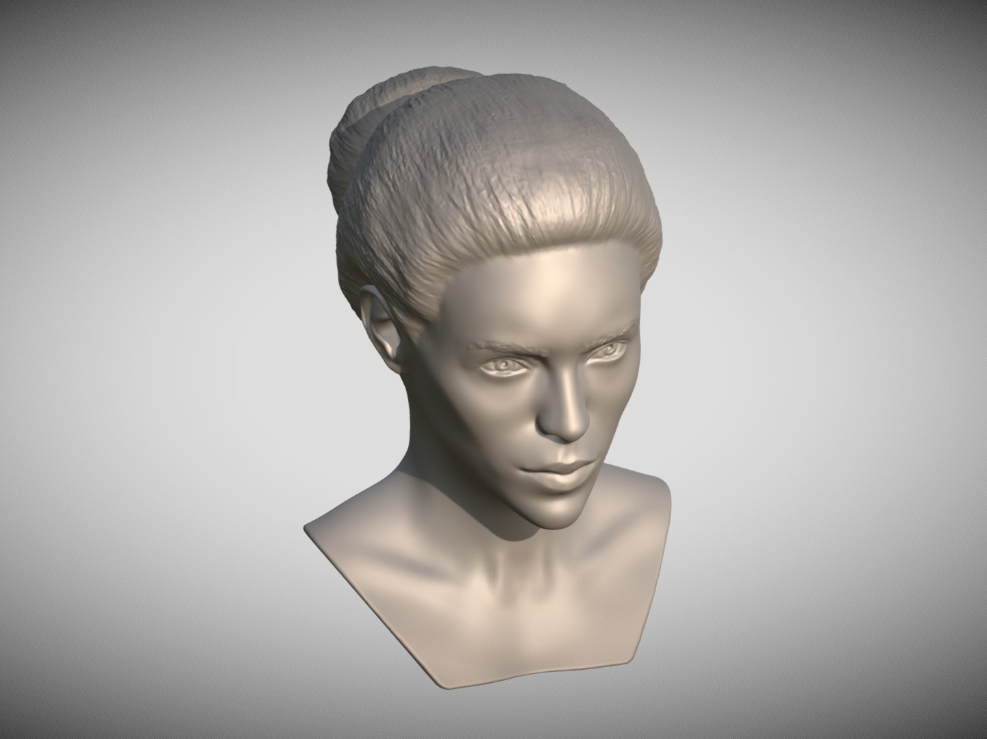Attractive woman bust 3D printing ready 3 3D print model_13