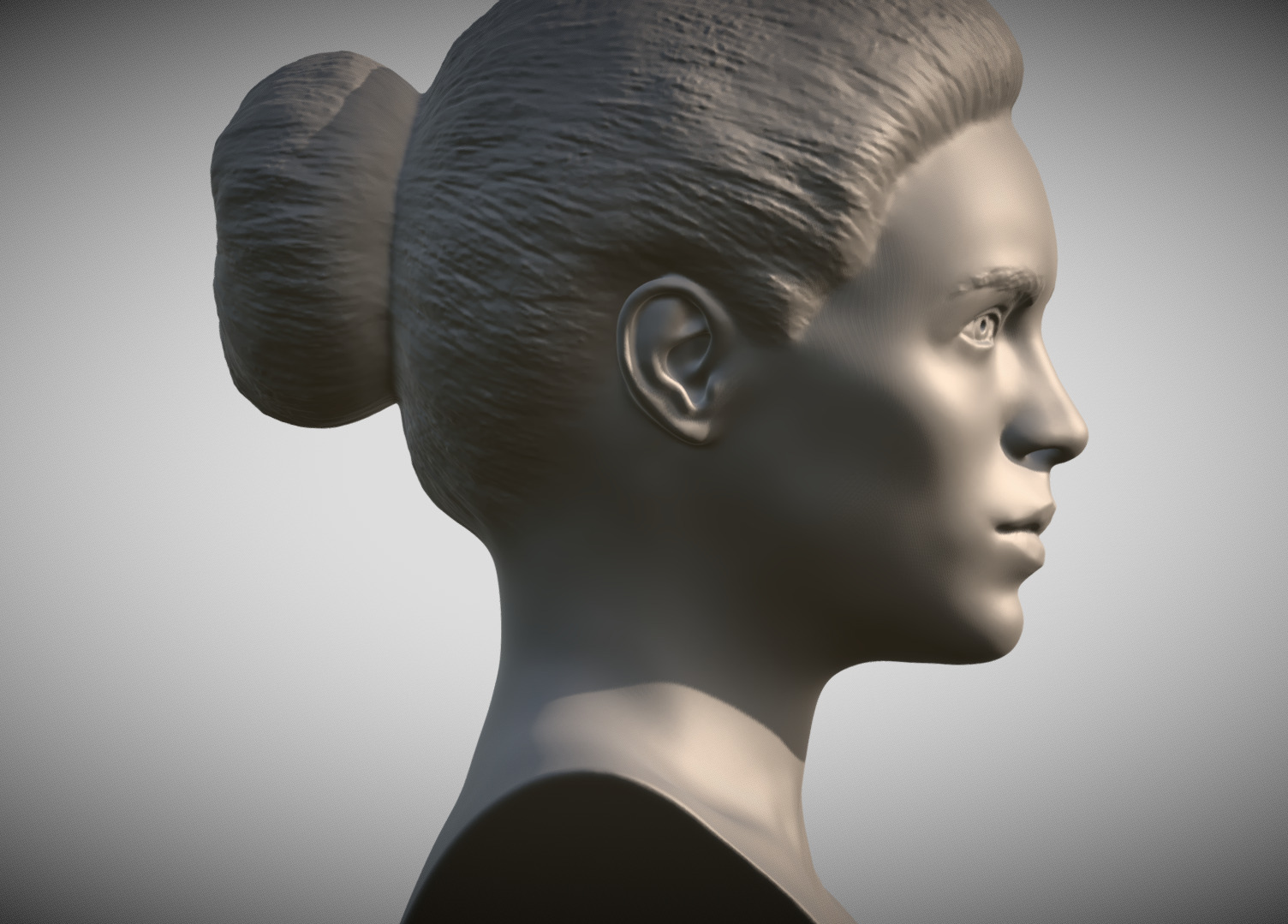 Attractive woman bust 3D printing ready 3 3D print model_6