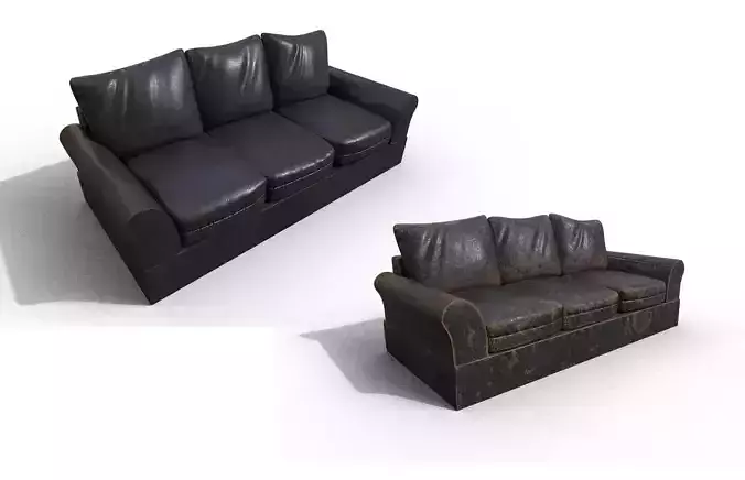 Pack 2 High-Quality 3D Sofa
