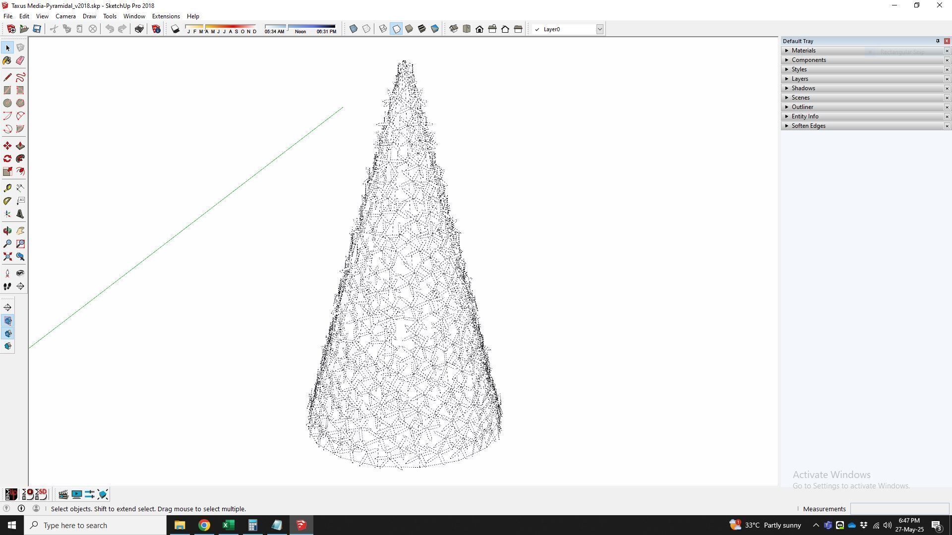 Taxus Media-Pyramidal  Low-poly 3D model_4