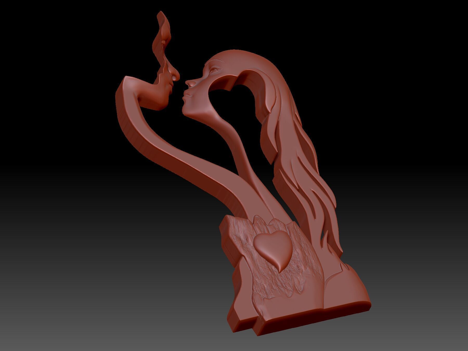 loving look 3D print model_4