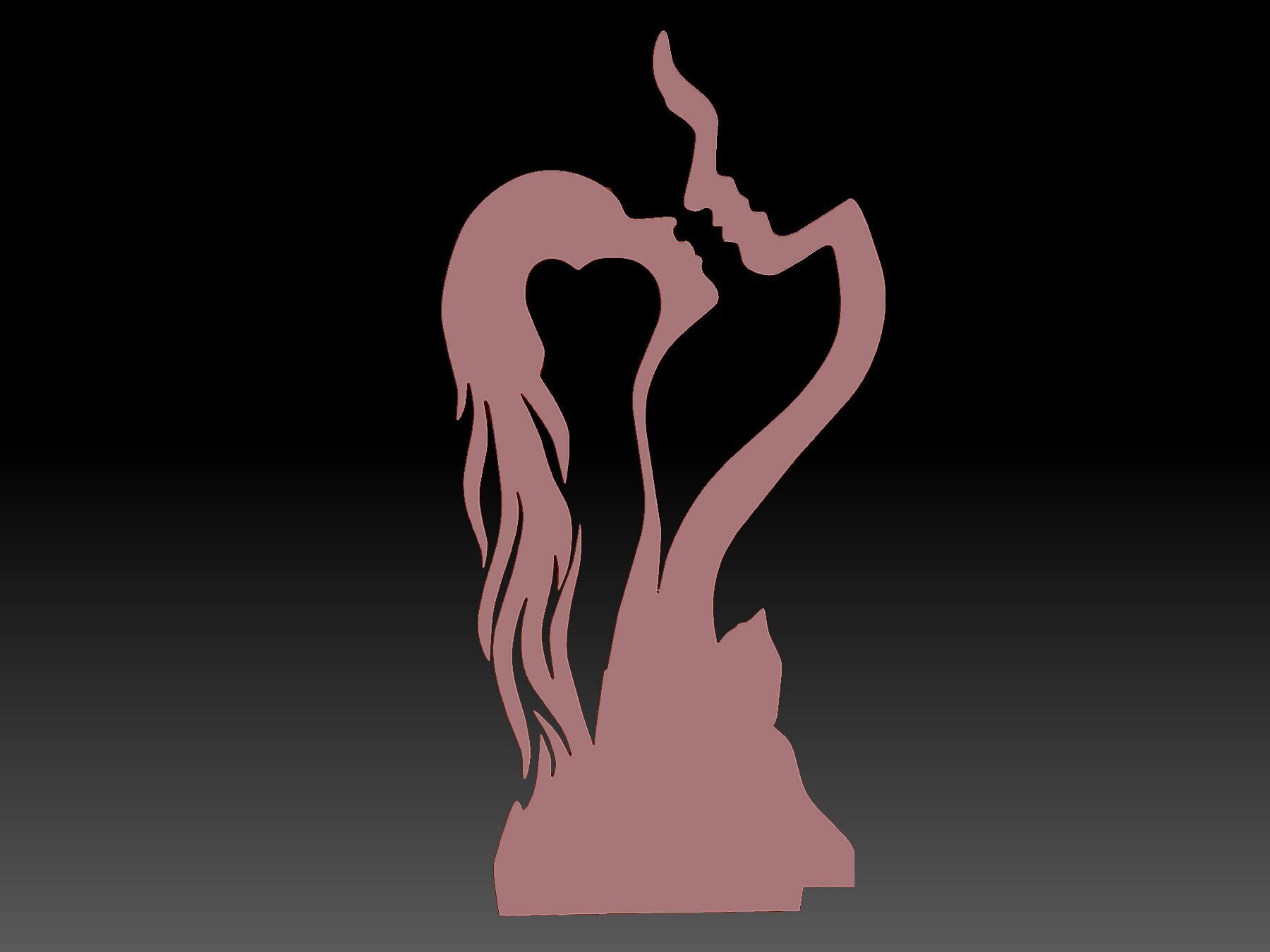 loving look 3D print model_2