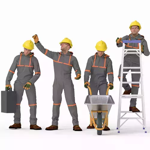 Construction Worker Character - Game and Archviz Ready
