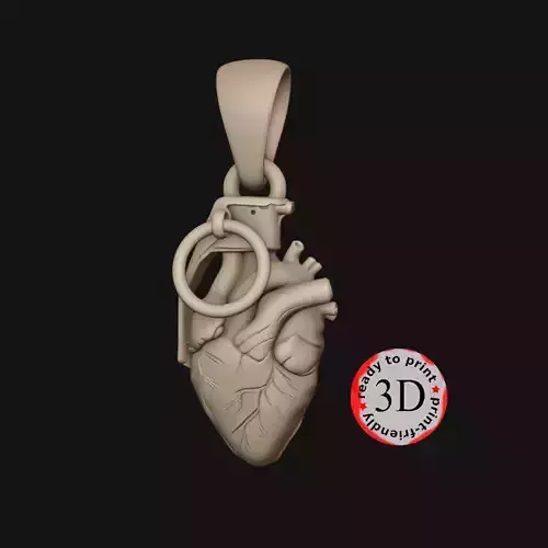 heart-garnet 3D print model