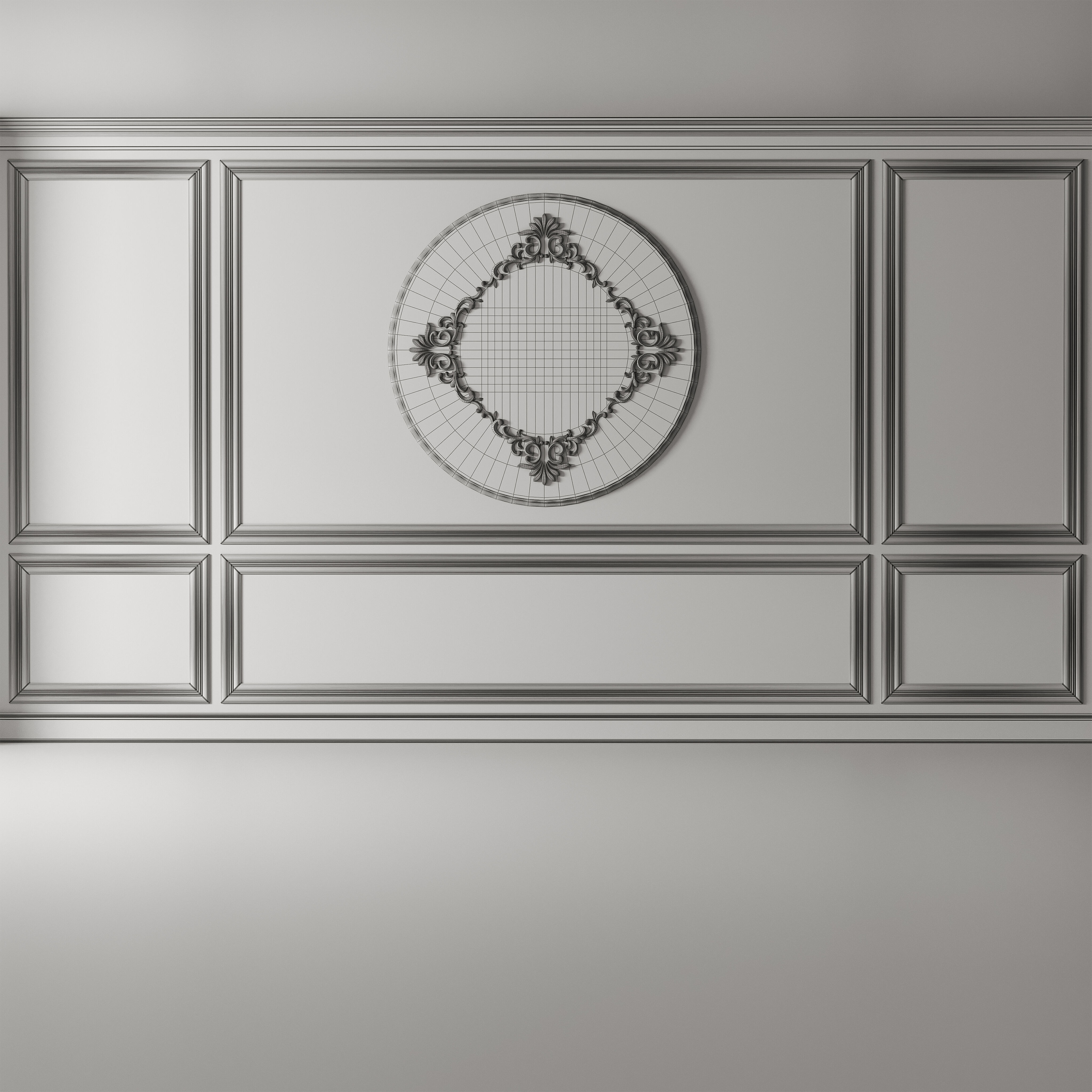 Classic 3D Wall Panel Elegant Design for Interior Decor 9 3D model_6