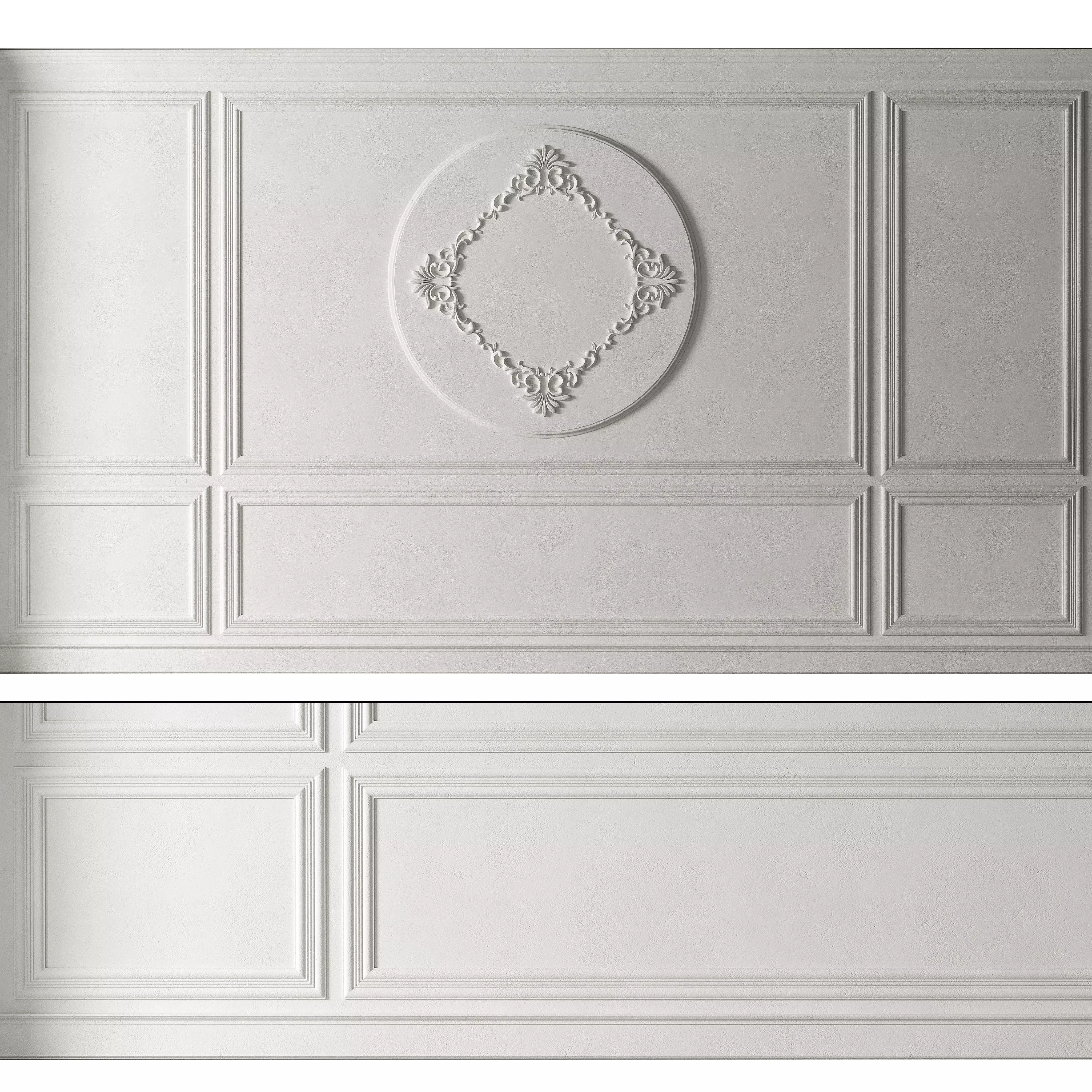 Classic 3D Wall Panel Elegant Design for Interior Decor 9 3D model_0