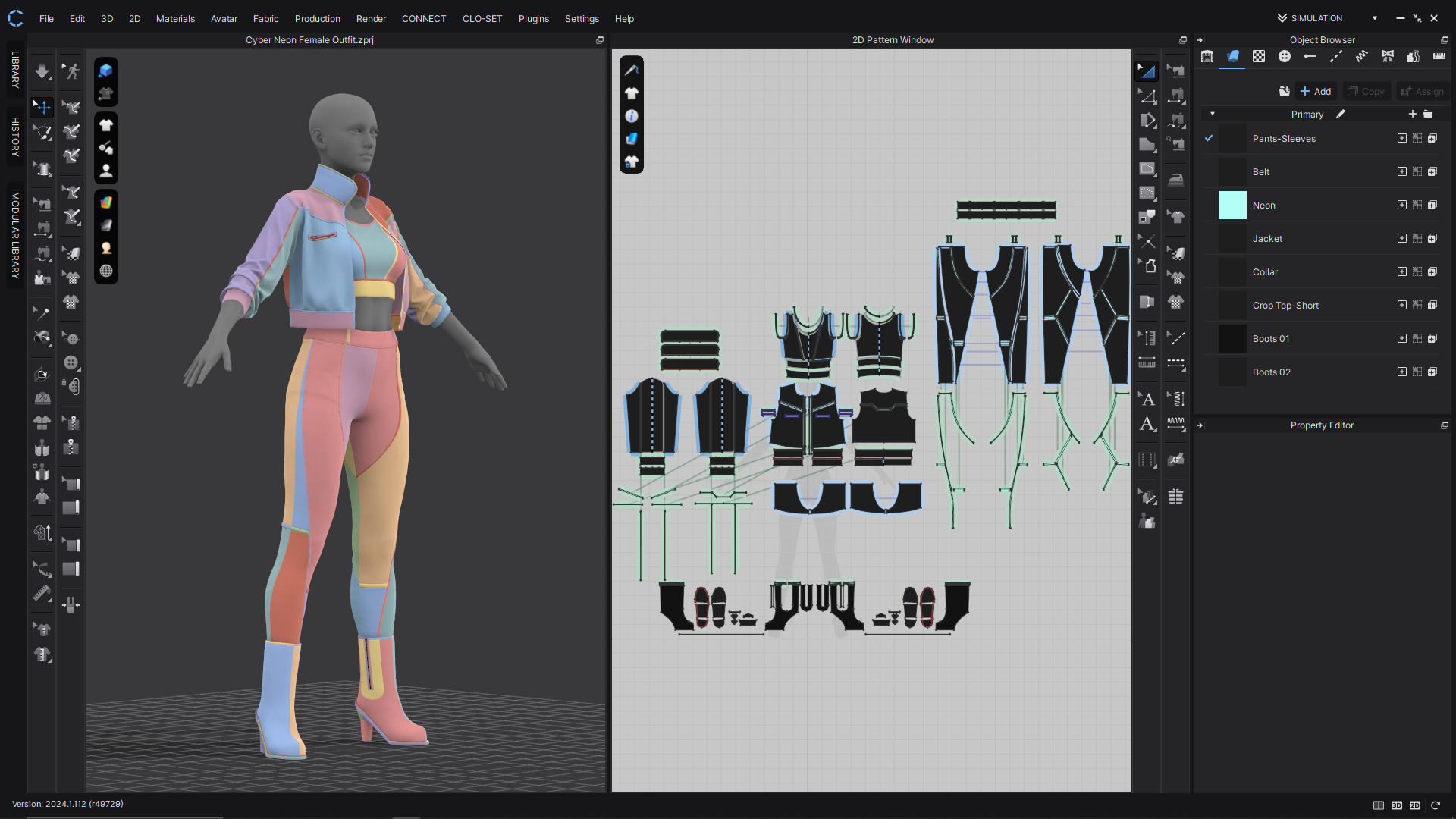 Cyberpunk Neon Outfit Low-poly 3D model_8