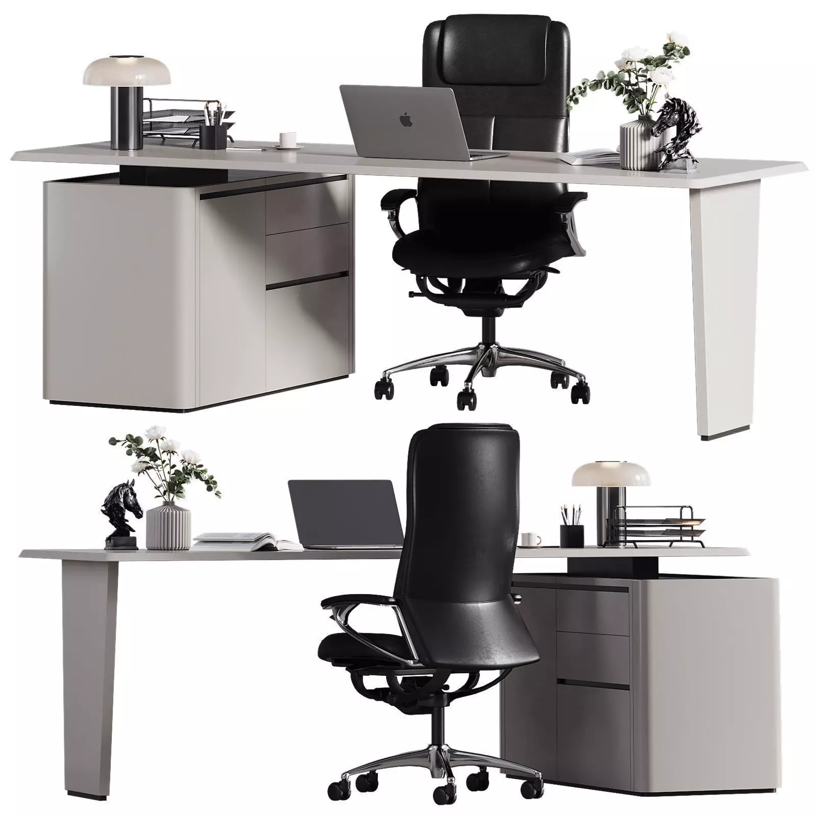 Office Furniture Manager set 29 3D model