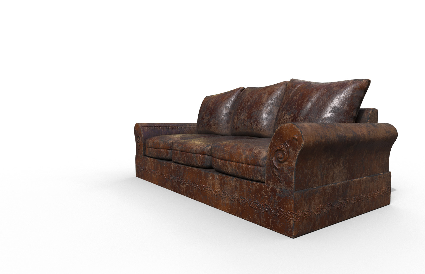 Old High-Quality 3D Sofa Terror Low-poly 3D model_2