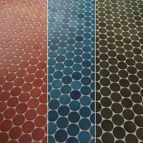 Tile Makoto Matte Ceramic Circle - Set 25 