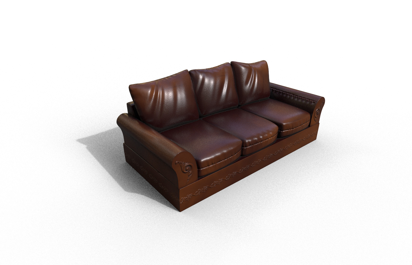 Pack 2 High-Quality 3D Sofa Low-poly 3D model_1