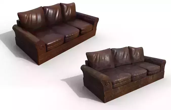 Pack 2 High-Quality 3D Sofa