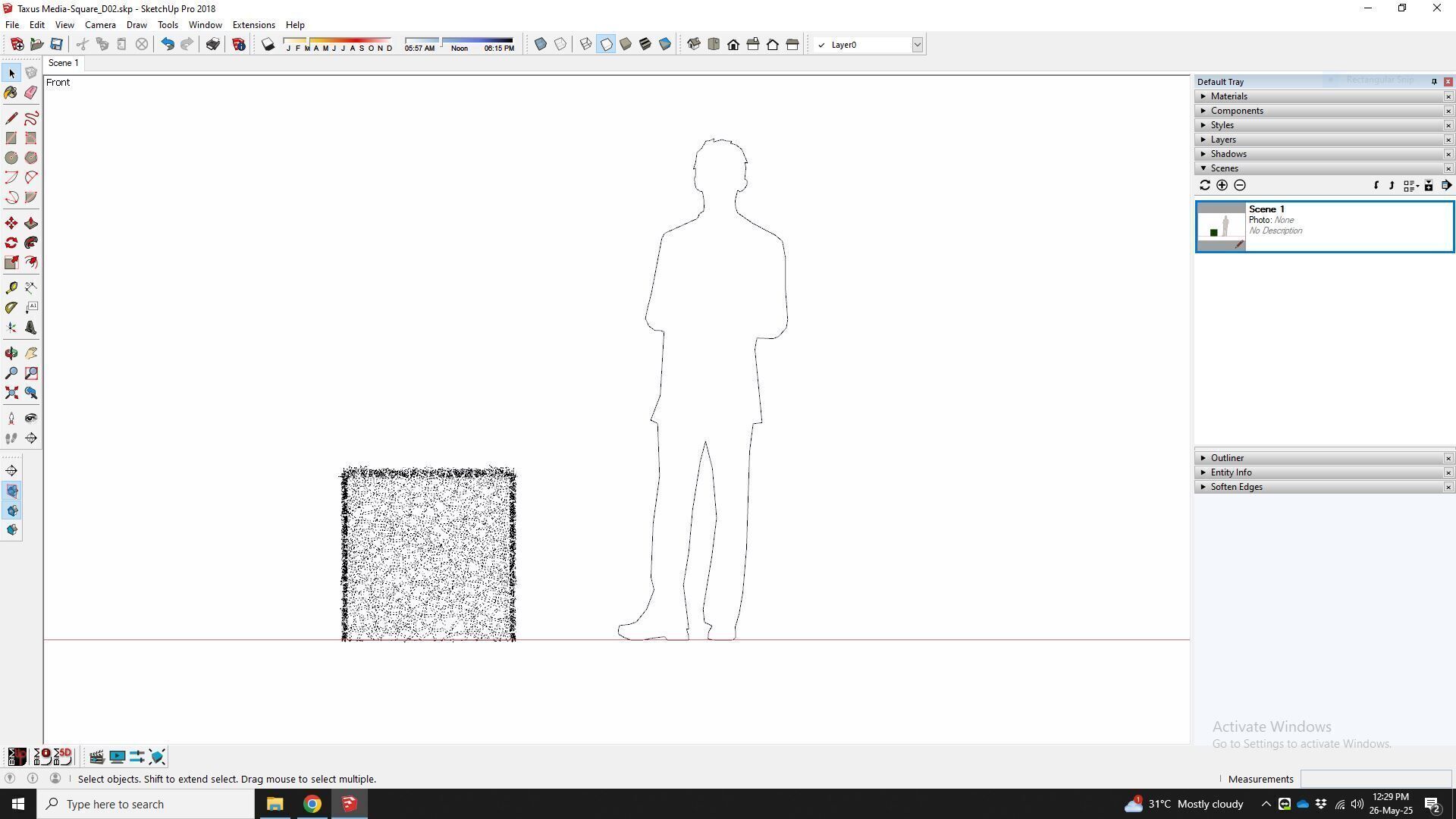 Taxus Media-Square Low-poly 3D model_5