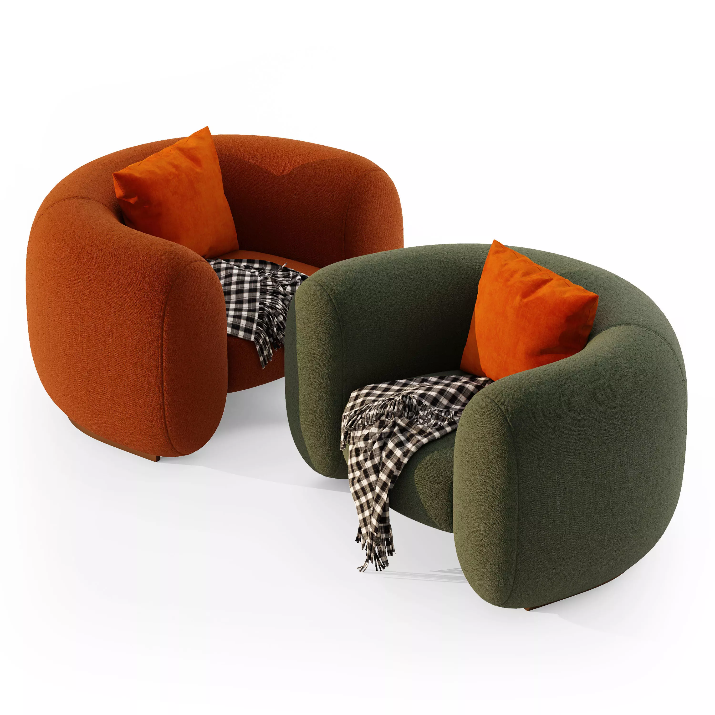 Cinnamon armchair 3D model
