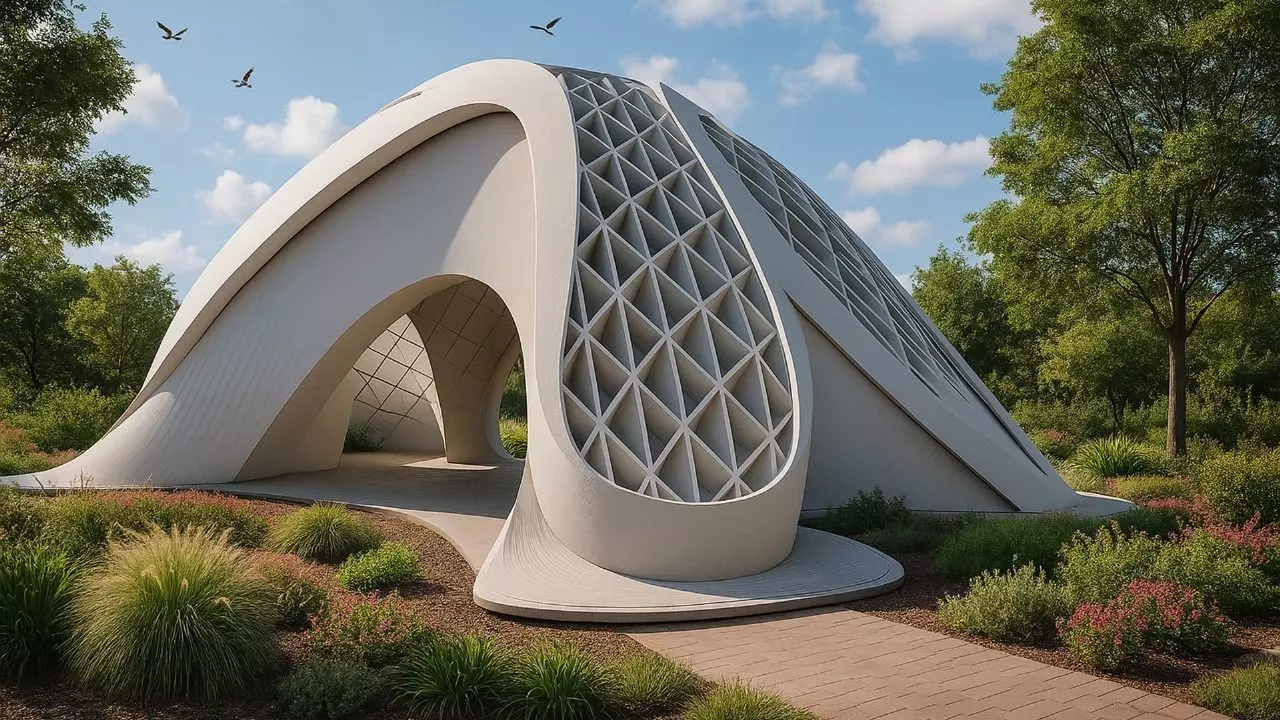 Parametric Library Architectural 3D model 3D model_0