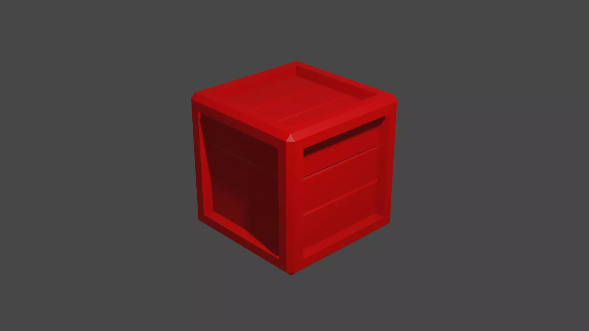 Crate model Free low-poly 3D model