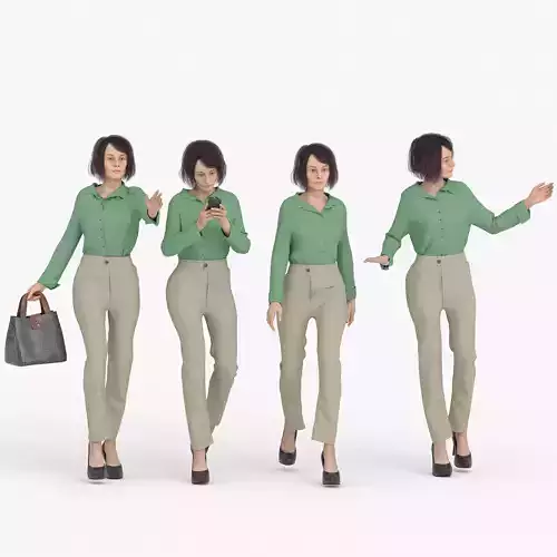  3D Woman Standing Character - Versatile and Archviz Ready