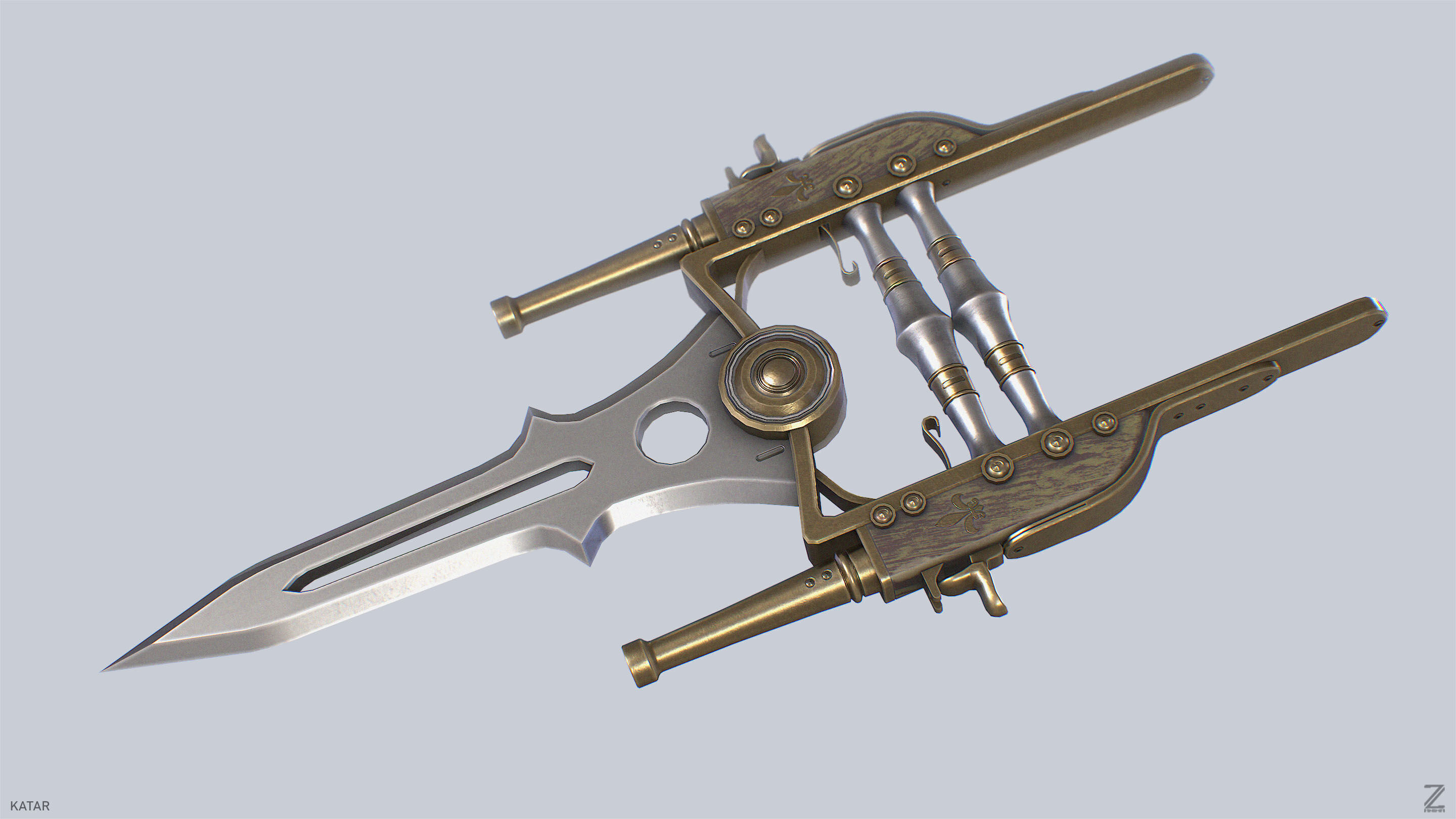 Katar Low-poly 3D model_6