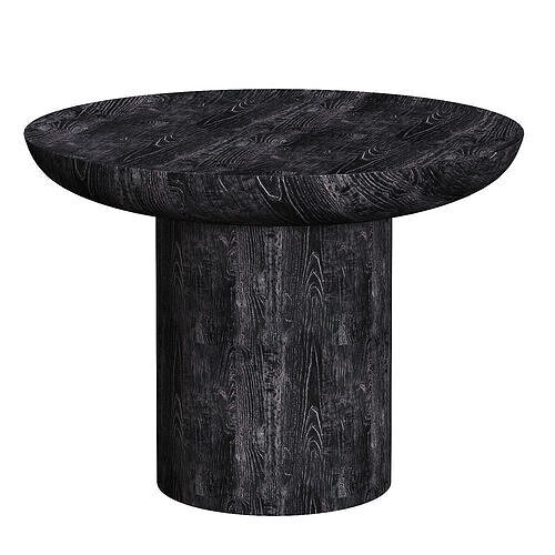 Round Gray Side Table Low-poly 3D model