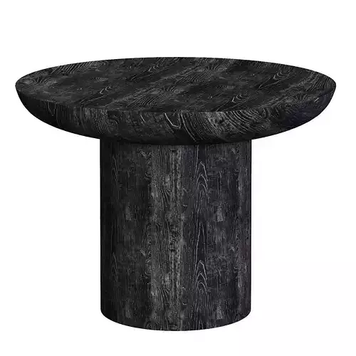 Round Gray Side Table