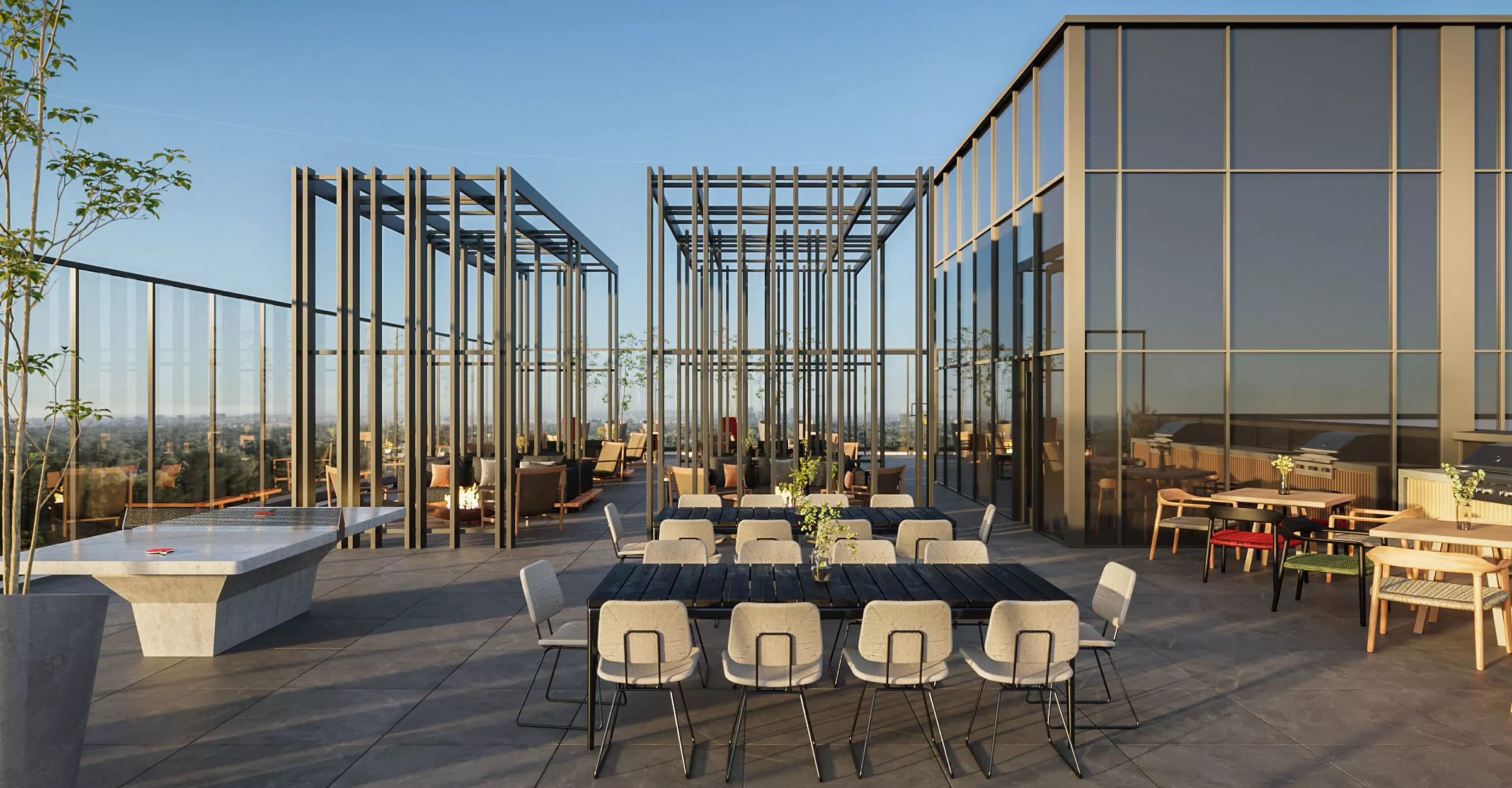 Modern Rooftop Terrace Interior 3ds Max Model 3D model