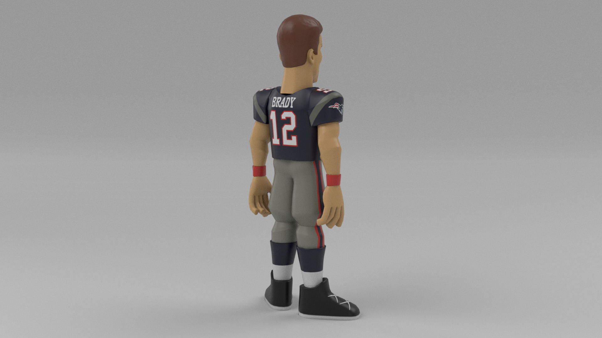 Stylized NFL Football Player Toy 3D Model PBR 4K Textures Low-poly 3D model_10
