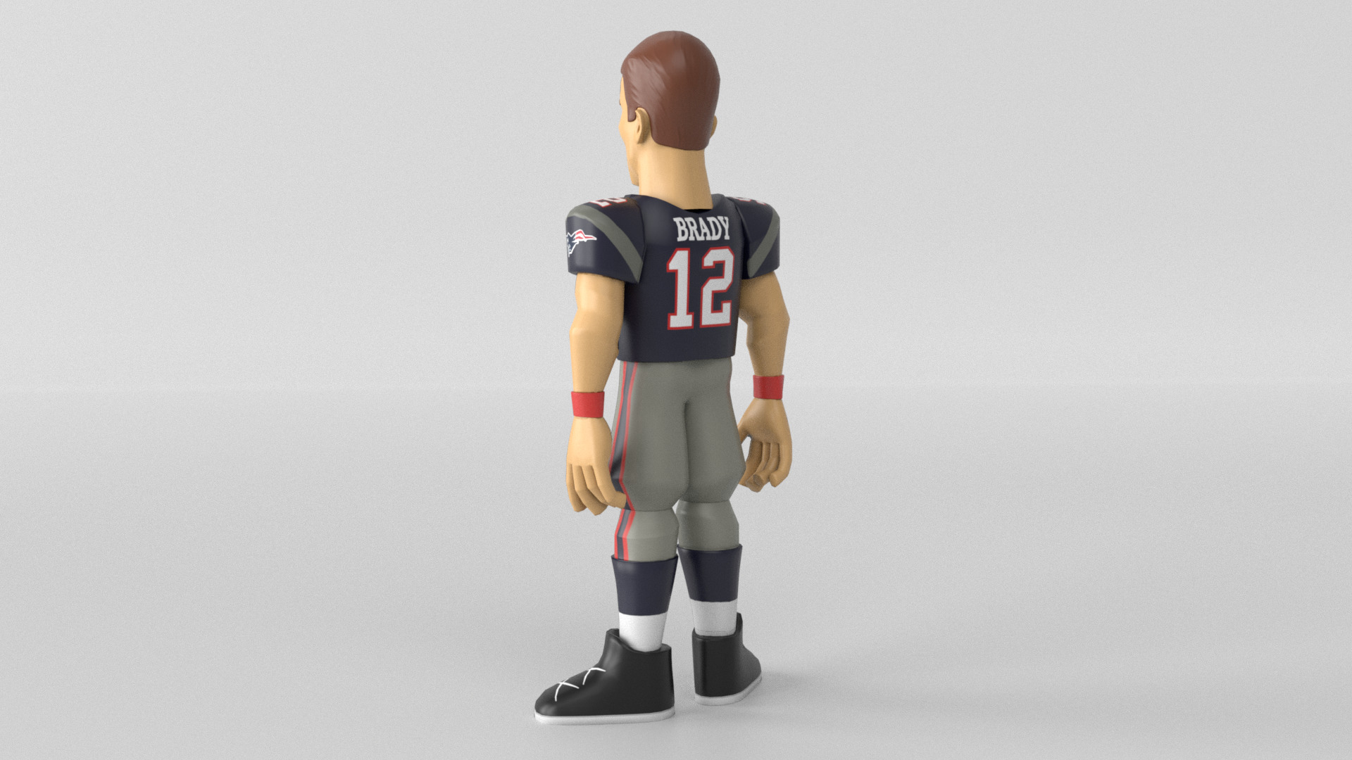 Stylized NFL Football Player Toy 3D Model PBR 4K Textures Low-poly 3D model_9