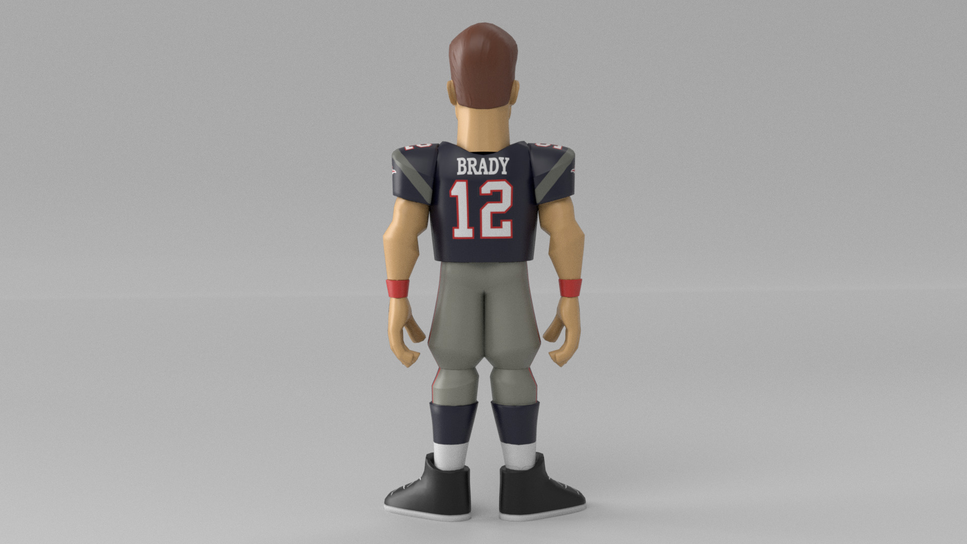 Stylized NFL Football Player Toy 3D Model PBR 4K Textures Low-poly 3D model_8