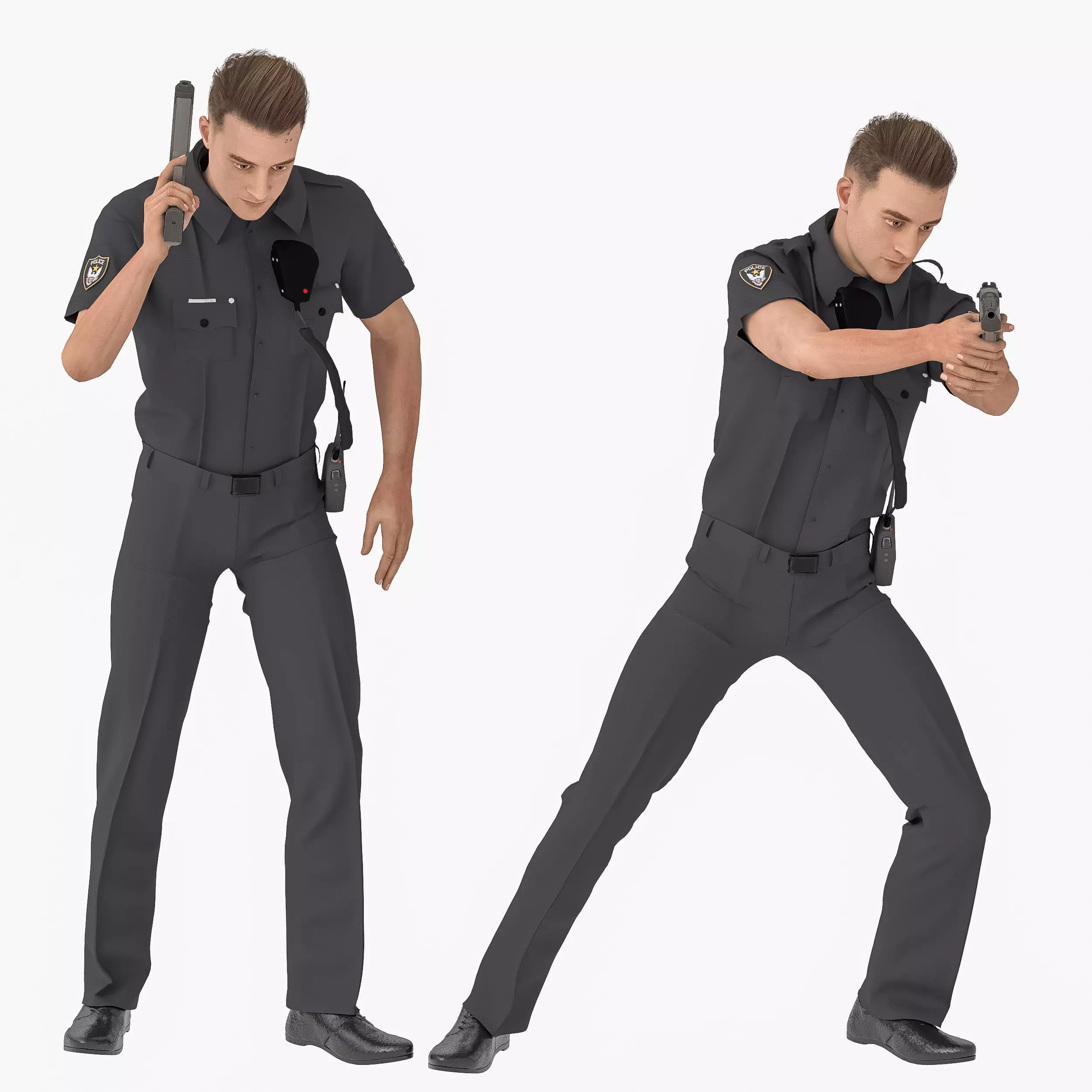 Security Guard Character - Uniformed and Archviz Ready Low-poly 3D model