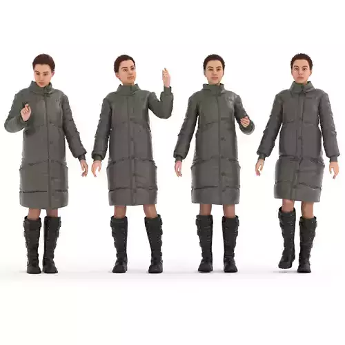 Womens Seamless Down Hooded Long Coat - Winter Fashion Apparel