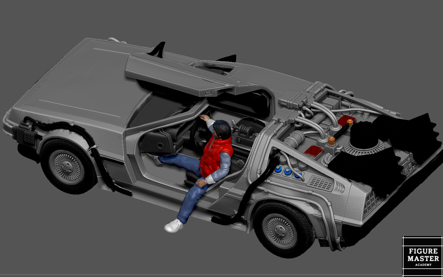 MARTY MCFLY DOC EMMETT BROWN  BACK TO THE FUTURE 1-24 SCALED 3D print model_11