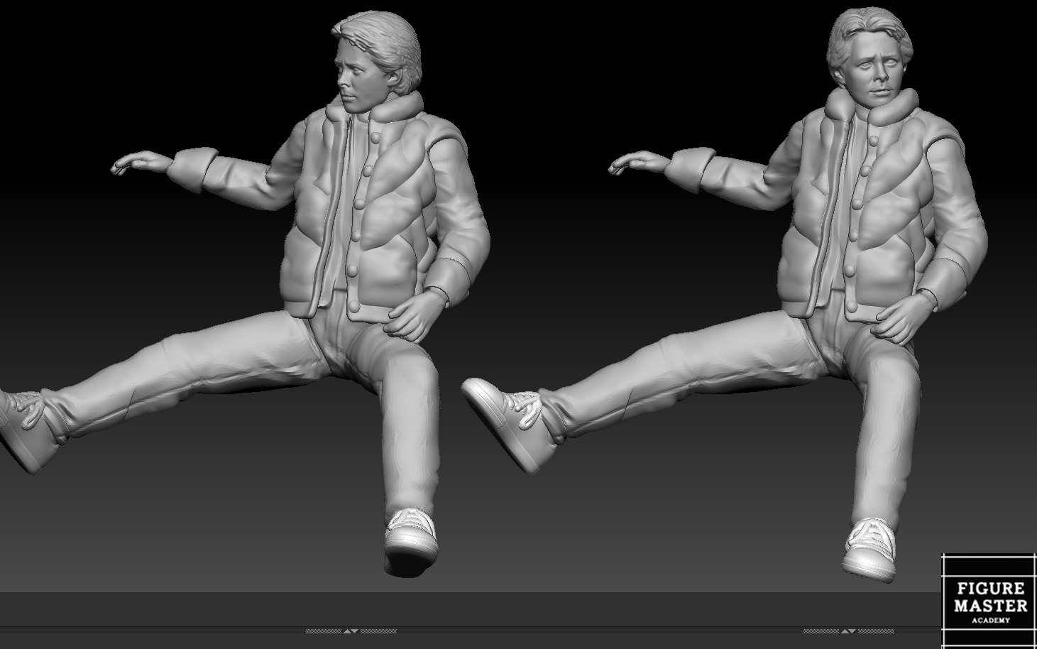 MARTY MCFLY DOC EMMETT BROWN  BACK TO THE FUTURE 1-24 SCALED 3D print model_1