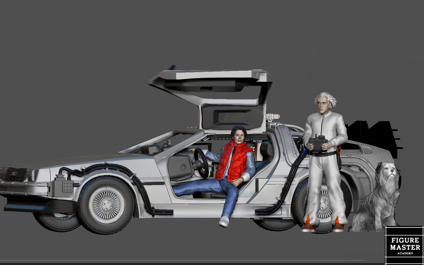 MARTY MCFLY DOC EMMETT BROWN  BACK TO THE FUTURE 1-24 SCALED 3D print model_6