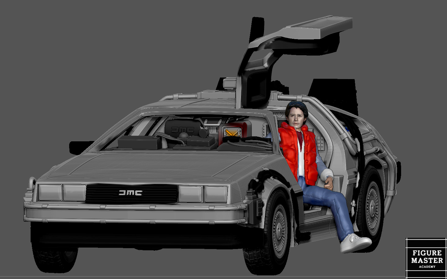 MARTY MCFLY DOC EMMETT BROWN  BACK TO THE FUTURE 1-24 SCALED 3D print model_12