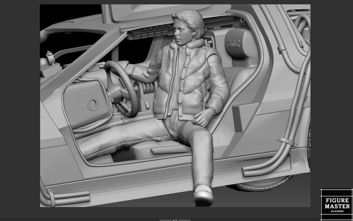 MARTY MCFLY DOC EMMETT BROWN  BACK TO THE FUTURE 1-24 SCALED 3D print model_8