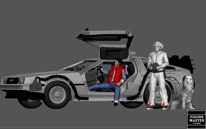 MARTY MCFLY DOC EMMETT BROWN  BACK TO THE FUTURE 1-24 SCALED 3D print model