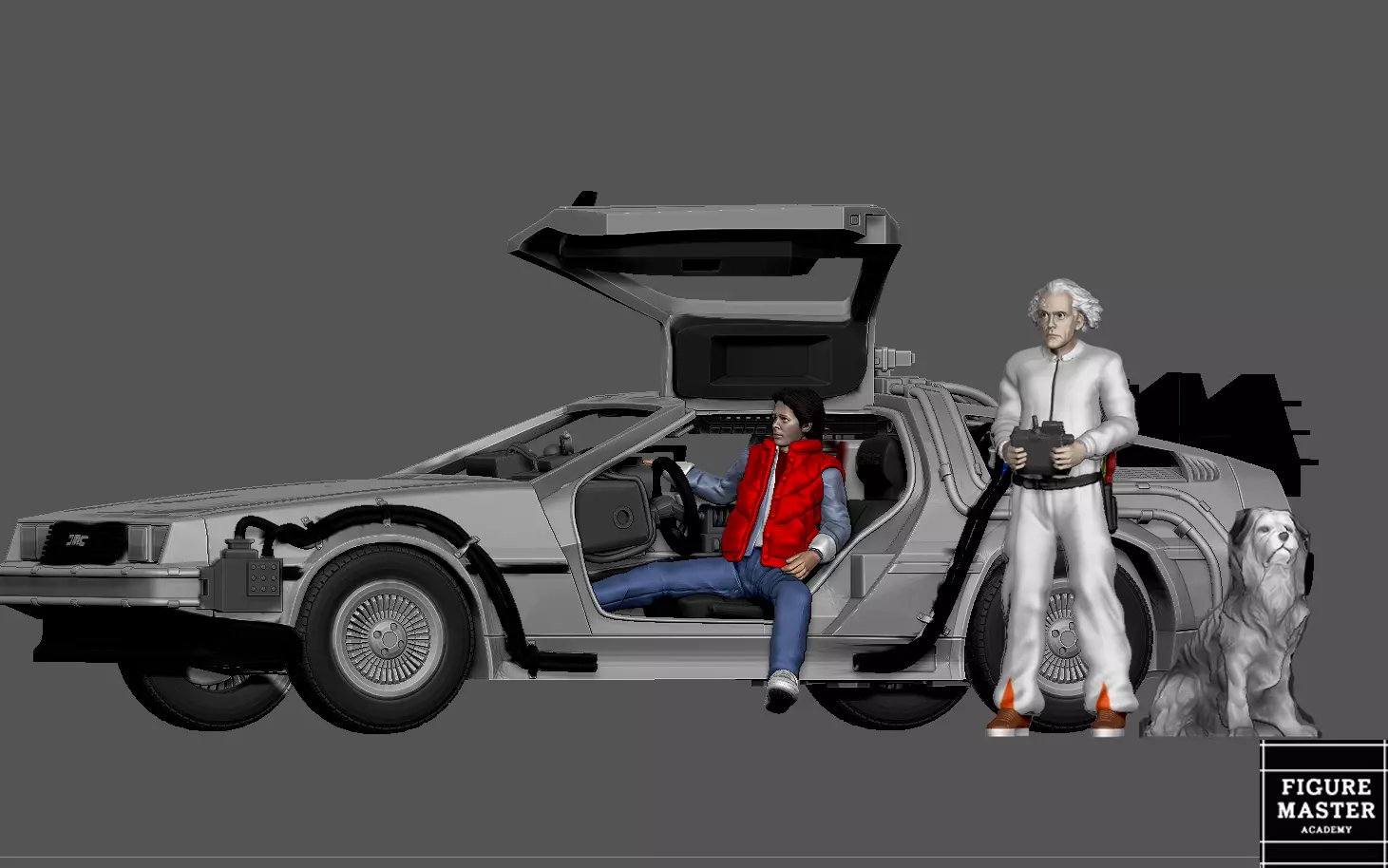 MARTY MCFLY DOC EMMETT BROWN  BACK TO THE FUTURE 1-24 SCALED 3D print model_0