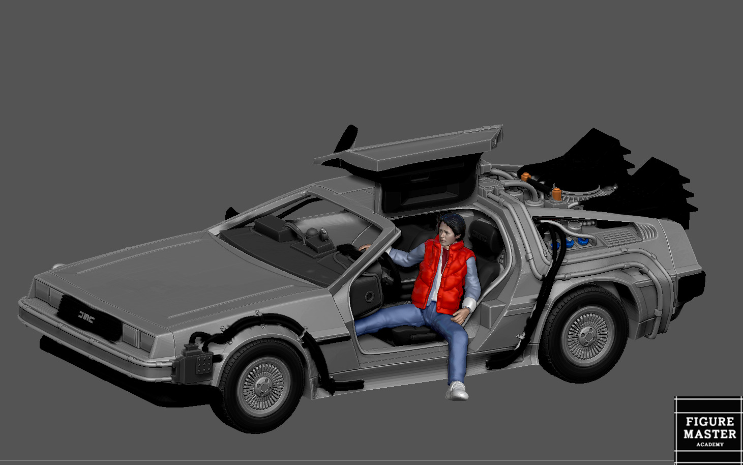 MARTY MCFLY DOC EMMETT BROWN  BACK TO THE FUTURE 1-24 SCALED 3D print model_3