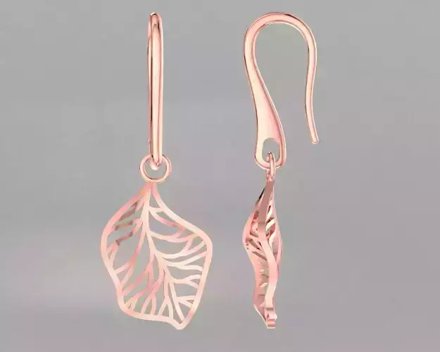 50a Leaf Earrings 3D print model