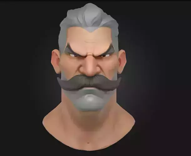 Mustachioed Warrior  Strength and Style in One Fierce Figure