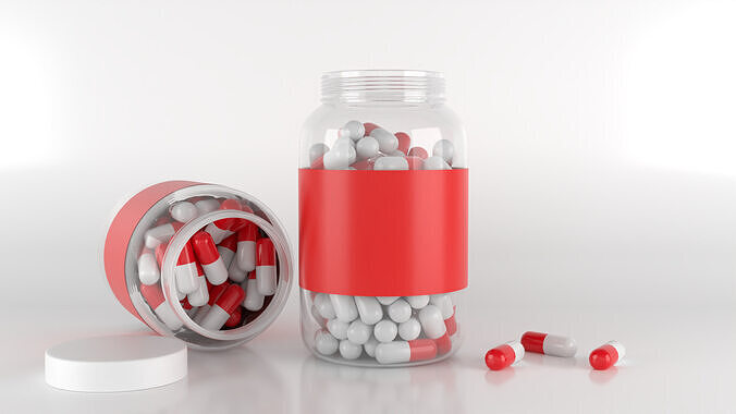 Capsule bottle 3D model 3D model