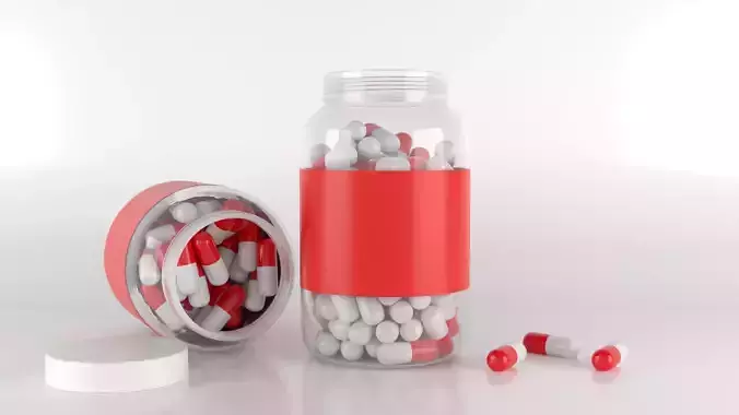 Capsule bottle 3D model
