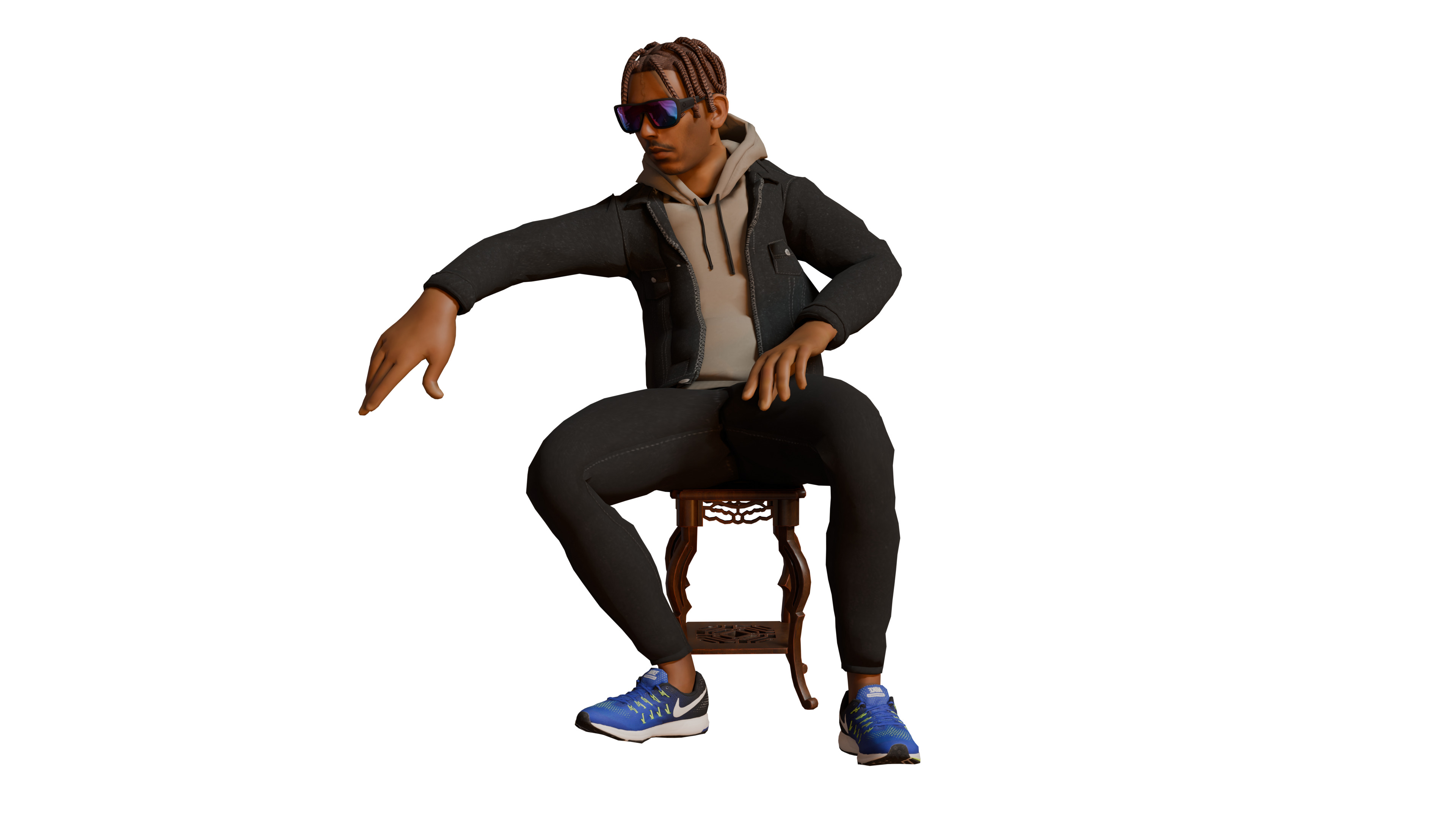 LayLow Low-poly 3D model_2