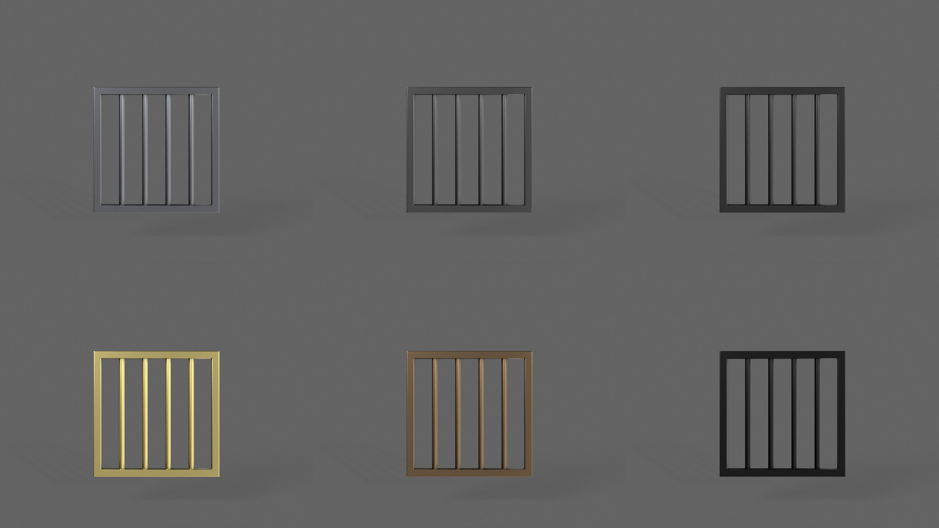 PBR Prison Window 1 Low-poly 3D model_2