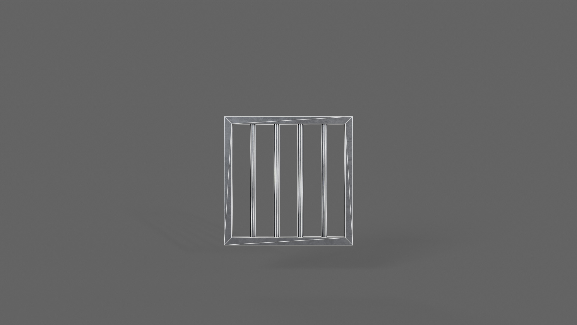 PBR Prison Window 1 Low-poly 3D model_11