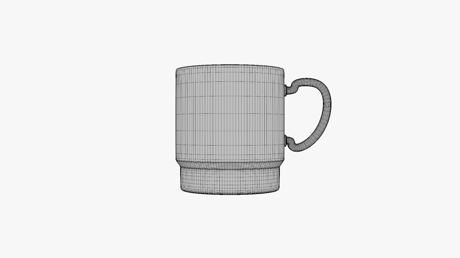 Basic Mug - Geometry Only No Textures No Materials 3D model_5