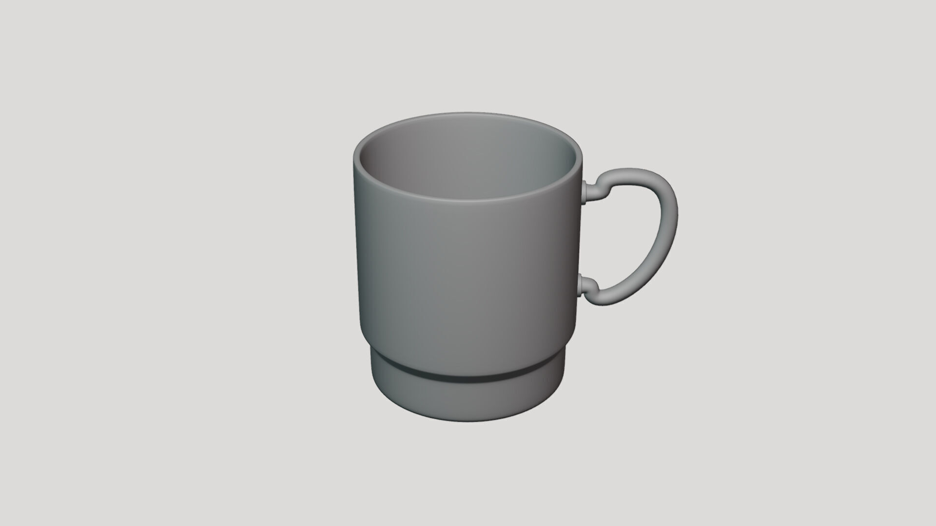 Basic Mug - Geometry Only No Textures No Materials 3D model_1